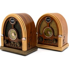 Uravas Store USB Şarjlı - Nostalji Bluetooth Ibreli Fm Radyo Mp3 USB - Tf Player Speaker NS-7061BT PL-4711 (5528)