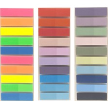 Sibga Tasarım 3 Adet Şeffaf Renkli Postit Post-It Post It. Kitap Ayracı Ayraç Plastik Postit Sticker Not Kağıdı