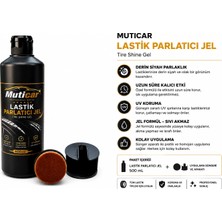 Mutıcar Lastik Parlatıcı Jel 500 ml + Uygulama Süngeri ve Aparatı Seti
