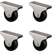 Uravas Store Furç Sabit Teker - 38MM - Siyah HKS229 - 4 Adet