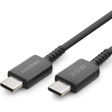 Uravas Store Type-C Şarj ve Data Kablosu 25W 1 M - Siyah ND1101
