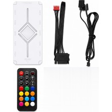Uravas Store Argb Fan ve LED Kontrolcü Hub Seti Uzaktan Kumandalı Beyaz ND2816W
