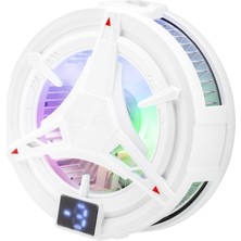 Uravas Store Telefon Soğutucu Fan Manyetik Isı Göstergeli Rgb - Beyaz HDX4380