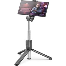 Uravas Store Telefon Tripodu ve Selfie Çubuğu Seti Bluetooth 5.0 Kumandalı 67 cm - Siyah ND1039