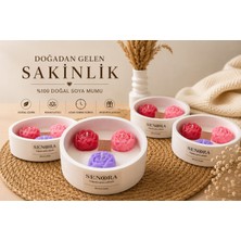 Senora Design Leylak Kokulu Üç Çiçekli Kase Mum