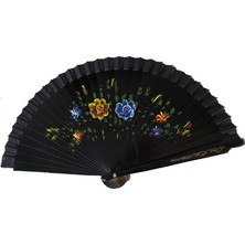 Uravas Store Bambu Çift Taraflı Siyah Yelpaze 12 Li Paket