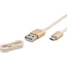 Uravas Store USB Micro To USB Şarj ve Data Kablosu Ps4 Gamepad Uyumlu Hasır 1.5 M HD4338