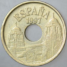 Banknoting Ispanya 25 Peseta 1997 Hatıra-Melilla