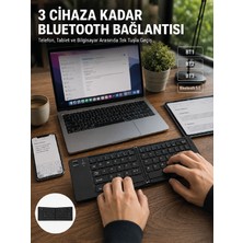 Toyigoo Katlanır Bluetooth Klavye Telefon Tablet Laptop Uyumlu Kablosuz Klavye - Lisinya
