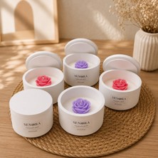 Senora Design Çiçek Kokulu Kapaklı Kase Mum
