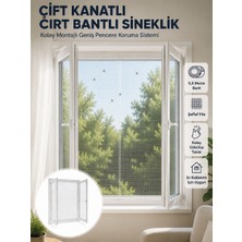 Toyigoo Çift Kanatlı Cırt Bantlı Pencere Sinekliği Kolay Montajlı Beyaz File - Lisinya