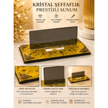 Saray Foto Kişiye Özel Lüks Kristal Masa Isimliği - Dekoratif Modern Vıp Ofis Hediyesi