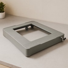 Akıllı Bayi Çelik Makine Ayağı 6'lı Frenli Plastik-Metal Destekli (Gri)