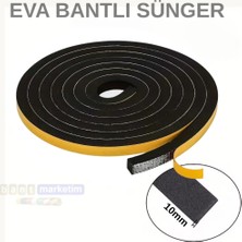 Evimdeyokyok Eva Neopren Conta Sünger Bantlı Sızdırmazlık Bandı 10MM Kalınlıkta 50MMX10MT