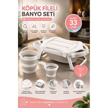 Empressco Bebek Küveti 4'lü Set, Köpük ve File Hediyeli, Konforlu ve Güvenli Kullanım