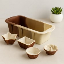 Motto Ticaret Silikon 13 Parça Muffin ve Baton Kek Kalıp Seti (11.5X25 Cm)