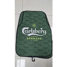 Şimika Carlsberg Desen Kaymaz Taban Dekoratif Oto Halı Paspas Üniversal Yıkanabilir Her Araca Uyumlu