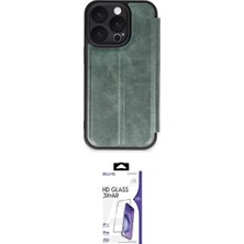 Marsilyan™- iPhone 16 Pro Max Kılıf Zirve Yansıma Serisi - Siyah Bilvis 3x Ar Hd Cam Ekran Koruyucu
