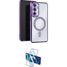 Marsilyan™- Galaxy S25 Kılıf Zirve Doku Prime - Siyah 3D Antistatik Cam Ekran Koruyucu