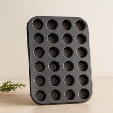 Motto Ticaret Mini 24 Gözlü Metal Muffin Kalıp (Çap 4 Cm, 26.5X35 Cm)
