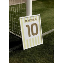 M.asensio 10 Yeni Sarı Beyaz Poster Tablo (Çerçeveli)