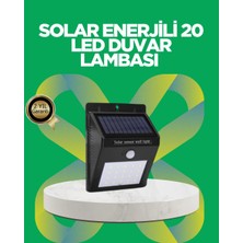 Armüz Solar Enerjili 20 LED Hareket Sensörlü Duvar Lambası