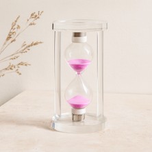 Gees Global Büyük Cam Kum Saati (Standlı) — 7.5 cm Çap, 15 cm Yükseklik