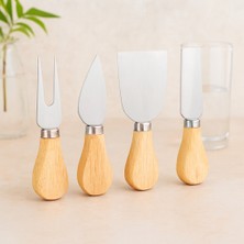 Gees Global Bambu Saplı 4'lü Peynir Bıçak Seti