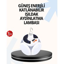 Armüz Katlanabilir 5 Kanatlı Solar LED Bahçe ve Kamp Lambası