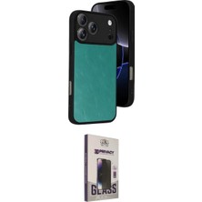Marsilyan™- iPhone 17 Pro Kılıf Kıvılcım Işık Serisi - Siyah Bilvis Hayalet Cam Ekran Koruyucu