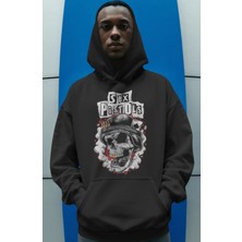 Sevbano Sex Pistols Rock Metal Müzik Grubu Ön Baskılı Unisex Oversize Premium Hoodie