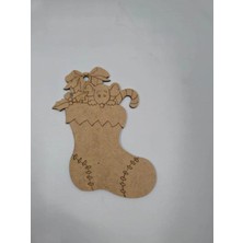 Mu Art Ahşap 15 Adet Ahşap Yılbaşı Süsü Boyama No9 Okul Dıy Etkinlik Aktivite Sanat 15 cm