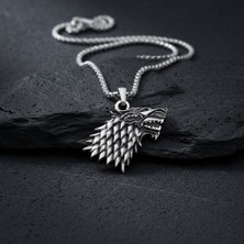 Alooya Game Of Thrones Kurt Gümüş Kaplama Örme Zincir Kolye