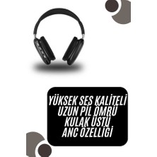 Armüz Kulak Üstü Kablosuz Bluetooth Kulaklık Yumuşak Süngerli Sd Kart Girişli