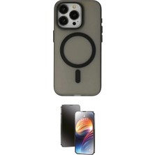 Marsilyan™- iPhone 15 Pro Max Kılıf Yadigar Işık - Siyah 3D Antistatik Mat Seramik Nano Ekran Koruyucu