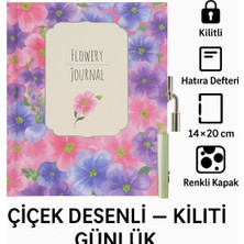 Empressco Renkli Kapaklı 14X20 cm Kilitli Hatıra Defteri, Günlük ve Anı Yazma Imkanı