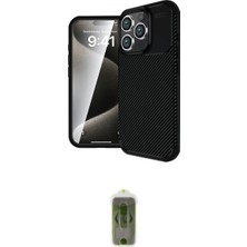 Marsilyan™- iPhone 16 Pro Kılıf Eksen Form Prime - Siyah Joko Magic 5d Hayalet Cam