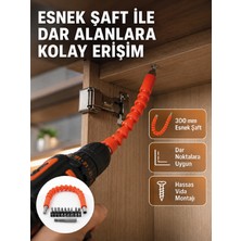 Kyops 12 Parça Esnek Bits Uç Seti 300 mm Esnek Şaftlı Tornavida Uç Seti - Lisinya