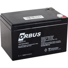 Orbus ORB12-12 12 Volt 12 Amper Kuru Akü (151X98X95 Mm)