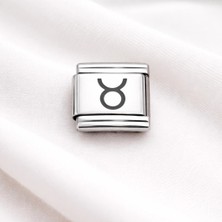 Erdo Ticaret Buğz Boğa Burcu Çelik Charm | Gümüş Burç Charm Paslanmaz Çelik Bileklik Aksesuarı