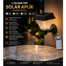Informed 30 W Güneş Enerjili L Duvar Tipi Solar Aplik (Uzaktan Kumandalı) (Beyaz-Günışığı-Gün Beyazı-Rgb)
