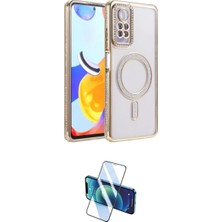 Marsilyan™- Redmi Note 12 Pro 4g Kılıf Zirve Doku Prime - Siyah 3D Antistatik Cam Ekran Koruyucu