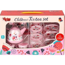 Kaia Life 998A-998B Çiçek Desenli Metal Çay Seti 15 Parça -Vardem Oyuncak