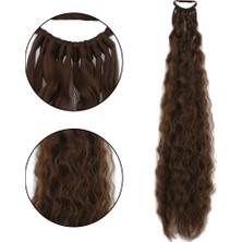 Kaia Life Lastik Tokalı At Kuyruğu Kabarık Afro Daalı  / Kumral