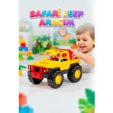 Farbu Oyuncak Safari Jeep Aracım 22 cm 2 Insan Figürlü Eğlenceli ve Dayanıklı Çocuk Arazi Aracı