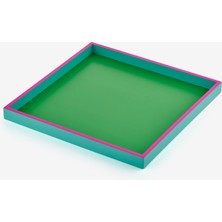 Gift Company Neon Yeşil Mdf Kare Tepsi 32X2,5X32 cm