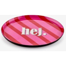 Gift Company Pembe Demir Hej Tepsi 12,7X1X12,7 cm