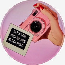 Gift Company Pembe Demir Neverpost Tepsi 31X1X31 cm