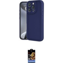 Marsilyan™- iPhone 16 Pro Max Kılıf Yankı Yansıma Özel Seri - Siyah Buffer Hayalet Cam Ekran Koruyucu