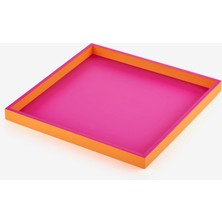 Gift Company Neon Pembe Mdf Kare Tepsi 32X2,5X32 cm